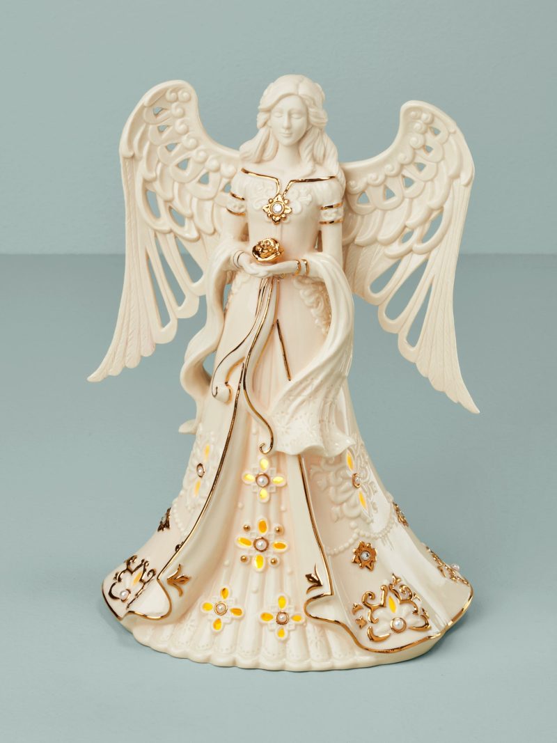 Florentine & Pearl Lit Angel Figurine