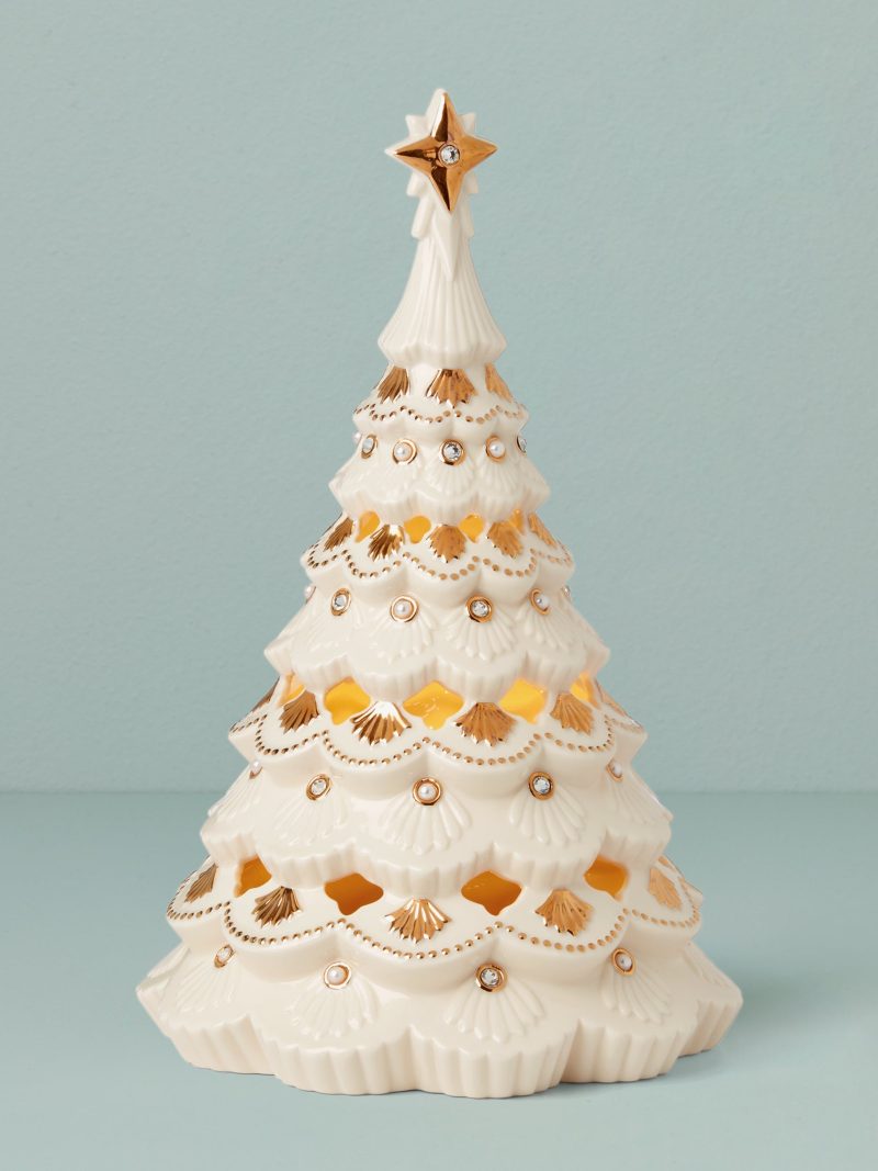 Florentine & Pearl Lit Tree Figurine