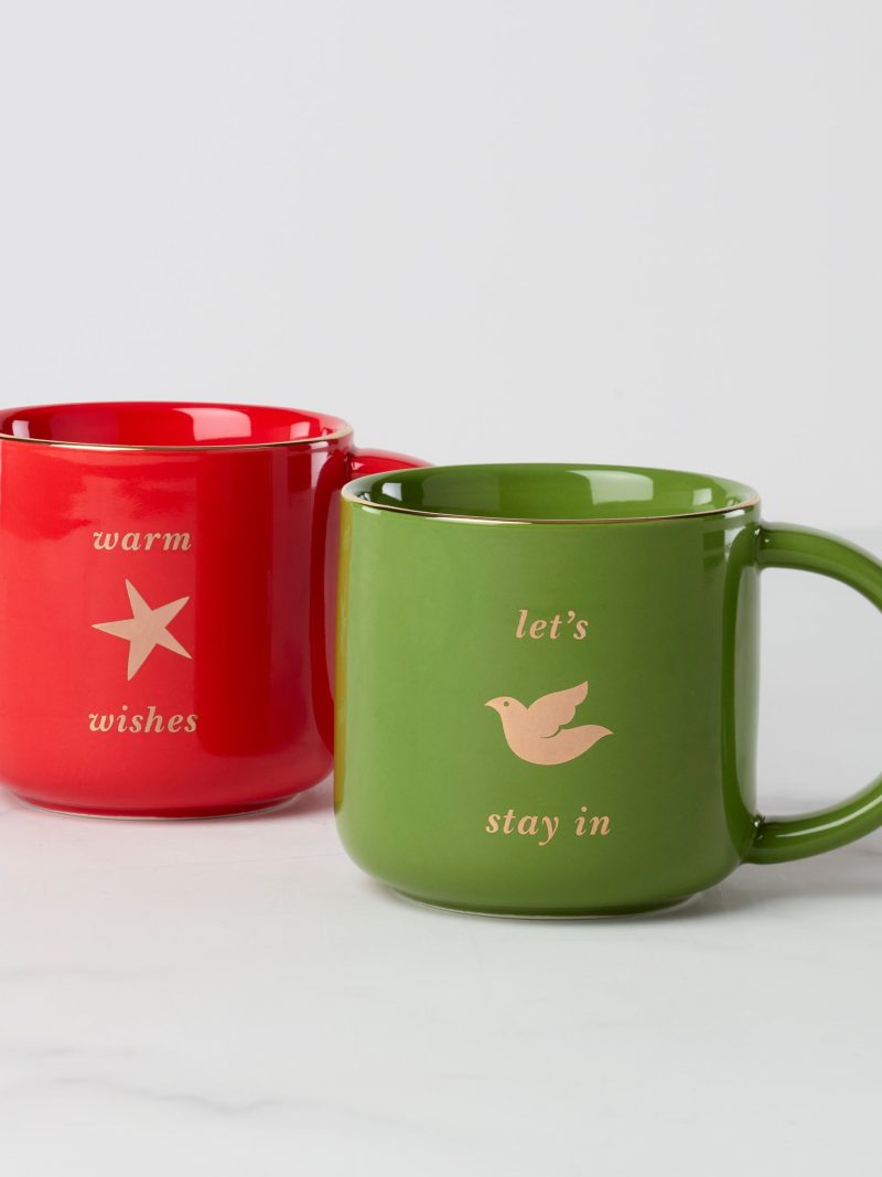 Be Jolly Warm Wishes Mugs - Set of 2