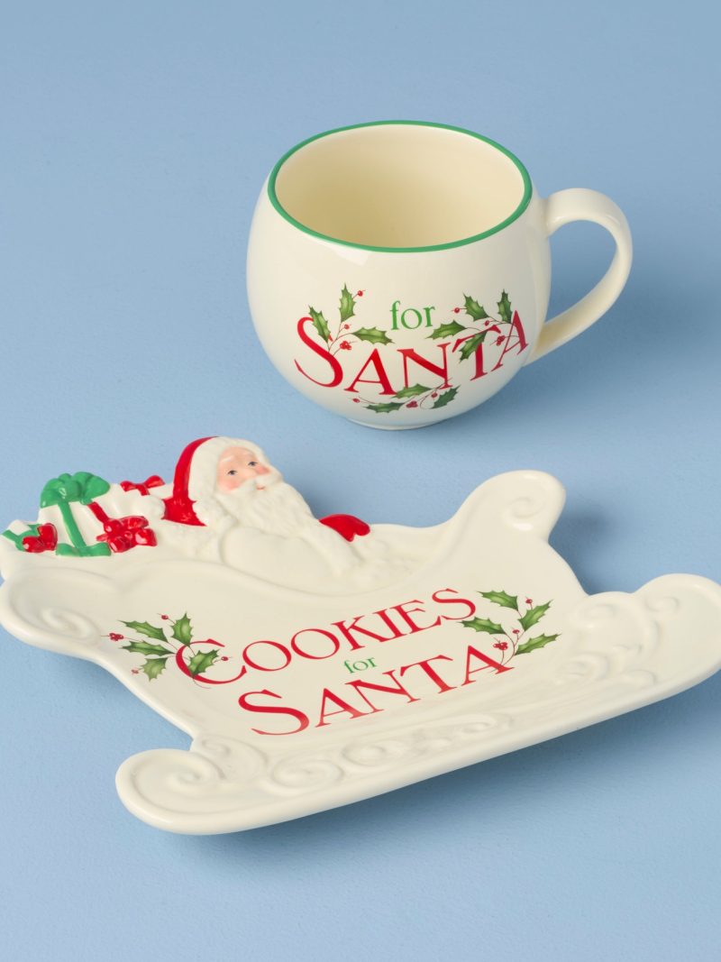 Holiday Cookies & Milk For Santa 2-Piece Set