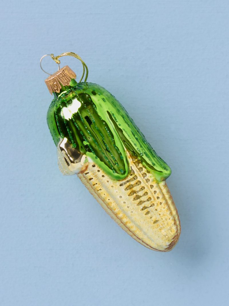 Blown Glass Corn On The Cob Ornament